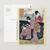 Kirschbetrachtung bei Gotenyama durch Kitagawa, Postkarte (Vorne/Hinten)