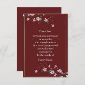 Kirschbllossom auf der Baumzweigung Dankeskarte (Vorne/Hinten)