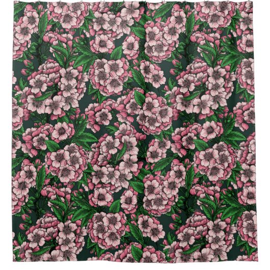 Kirschblüte 2 duschvorhang (Vorderseite)