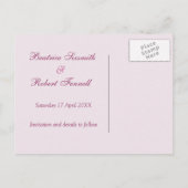 Kirschblüte Ankündigung Datum freihalten Postkarte (Rückseite)