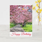 Kirschblüte-Ansicht Geburtstagskarte Karte (Gelbe Blume)