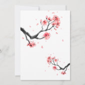 Kirschblüte Aquarell Einladung (Rückseite)