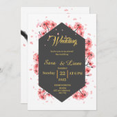 Kirschblüte Aquarell Einladung (Vorne/Hinten)