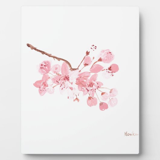Kirschblüte Aquarell Rosa Sakura hübsch Fotoplatte (Vorderseite)