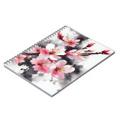 Kirschblüte - Aquarellblumen Notizblock (Linke Seite)
