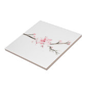 Kirschblüte Aquarellfarbe Rosa Blütenwelt Fliese (Seite)