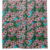 Kirschblüte auf blau duschvorhang (Vorderseite)