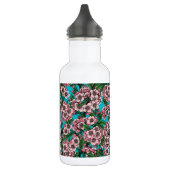 Kirschblüte auf blau edelstahlflasche (Links)
