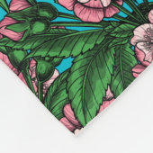 Kirschblüte auf blau fleecedecke (Ecke)