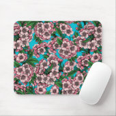 Kirschblüte auf blau mousepad (Mit Mouse)