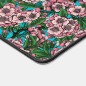 Kirschblüte auf blau schreibtischunterlage (Ecke)