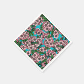 Kirschblüte auf blau serviette (Ecke)