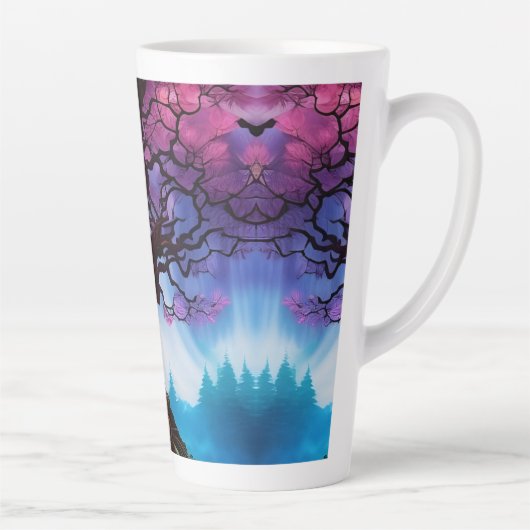 Kirschblüte Baum des Lebens Milchtasse (Rechts)