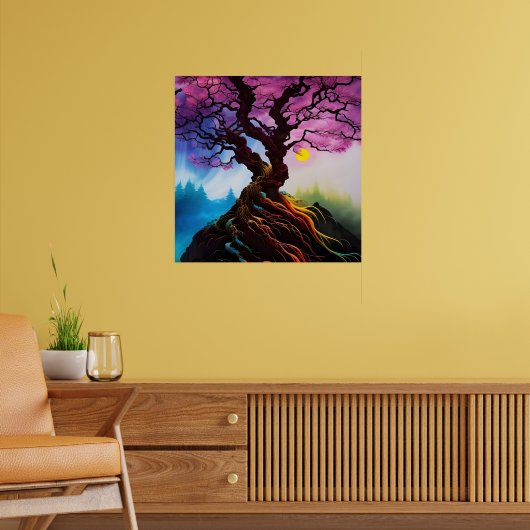 Kirschblüte Baum des Lebens Poster (Wohnzimmer 2)