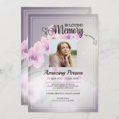 Kirschblüte Beerdigung Reihenfolge des Dienstes Ei Einladung (Vorne/Hinten)