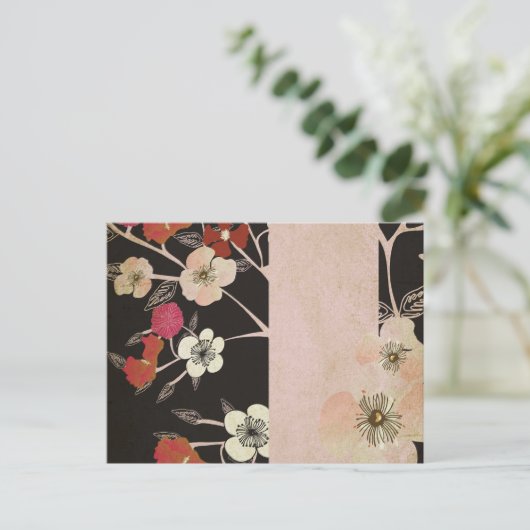 Kirschblüte Blume Postkarte (Stehend Vorderseite)