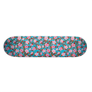 Kirschblüte-Blumen-Illustration Skateboard