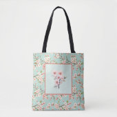 Kirschblüte Blumenmuster Tasche (Vorderseite)