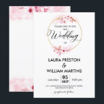 Kirschblüte-Blüten-BlumenKranz-Hochzeits-Einladung Einladung<br><div class="desc">Moderner und eleganter Entwurf druckte Kirschblüte-Blüten-BlumenKranz-Hochzeits-Einladung,  die mit Ihrem Text besonders angefertigt werden kann. Karo heraus der grafische Kunst-Entwurfsspeicher für andere Produkte,  die diesen Entwurf zusammenbringen!</div>