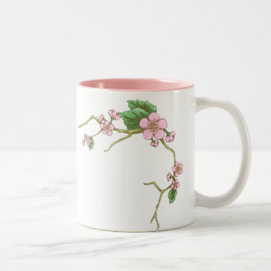 Kirschblüte-Blüten Zweifarbige Tasse
