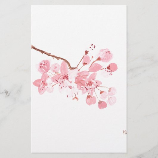 Kirschblüte Briefpapier (Vorderseite)