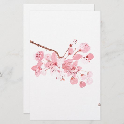 Kirschblüte Briefpapier (Vorne/Hinten)