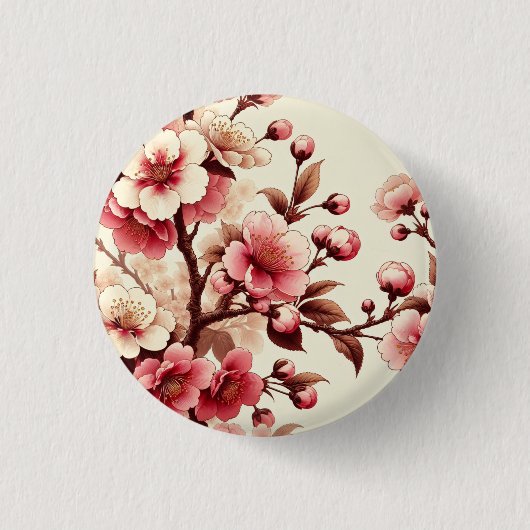 Kirschblüte Button (Vorderseite)