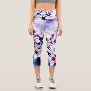 Kirschblüte Capri Leggings