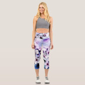 Kirschblüte Capri Leggings (Vorderseite)