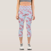 Kirschblüte Capri Leggings (Vorderseite)