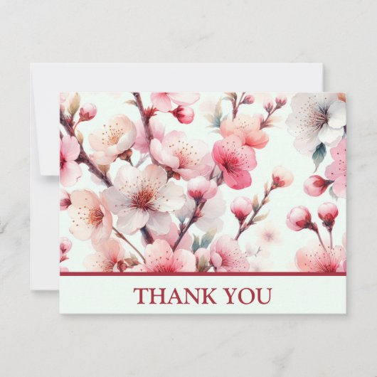 Kirschblüte Dankeskarte (Vorderseite)