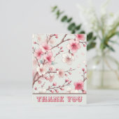 Kirschblüte Dankeskarte (Stehend Vorderseite)