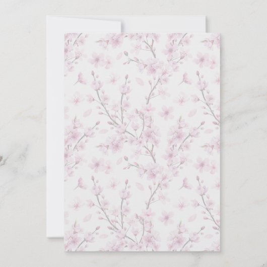 Kirschblüte elegante Babydusche (Rückseite)