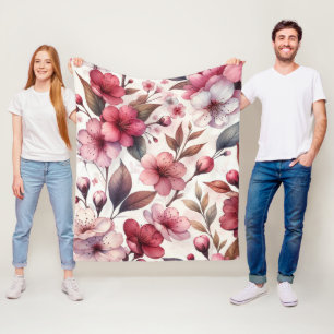 Kirschblüte Fleecedecke