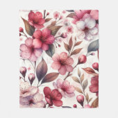 Kirschblüte Fleecedecke (Vorderseite)
