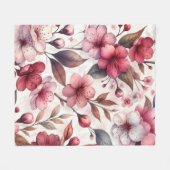 Kirschblüte Fleecedecke (Vorderseite (Horizontal))