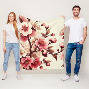 Kirschblüte Fleecedecke