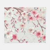 Kirschblüte Fleecedecke (Vorderseite (Horizontal))