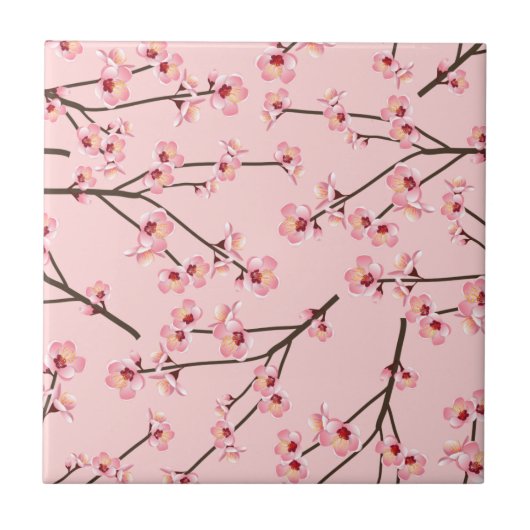 Kirschblüte Fliese (Vorderseite)