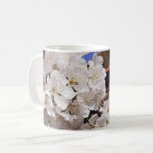 Kirschblüte. Fröhliche Ostern Kaffeetasse (Vorderseite Links)
