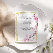 Kirschblüte Frühling Blumenzettel Begleitkarte