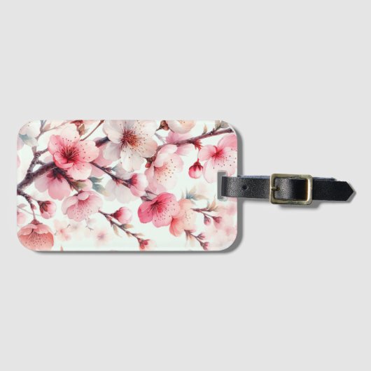 Kirschblüte Gepäckanhänger (Vorderseite (Horizontal))