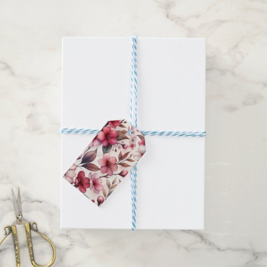 Kirschblüte Geschenkanhänger (Mit Garn)