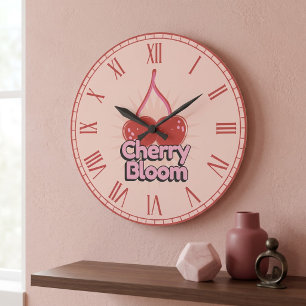 Kirschblüte Große Wanduhr
