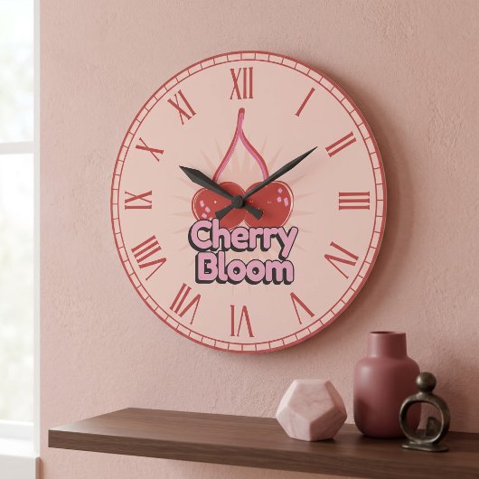 Kirschblüte Große Wanduhr