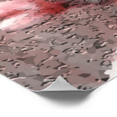 Kirschblüte Hochzeit Rot-Weiß Eleantsakura Poster (Ecke)