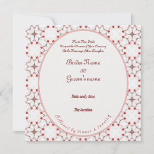 Kirschblüte Hochzeit rot-weiß elegant Einladung