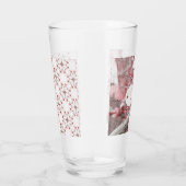 Kirschblüte Hochzeit rot weißen Sakura elegant Glas (Rechts)