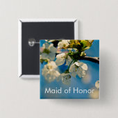 Kirschblüte • Hochzeits-Knopf Button (Vorne & Hinten)