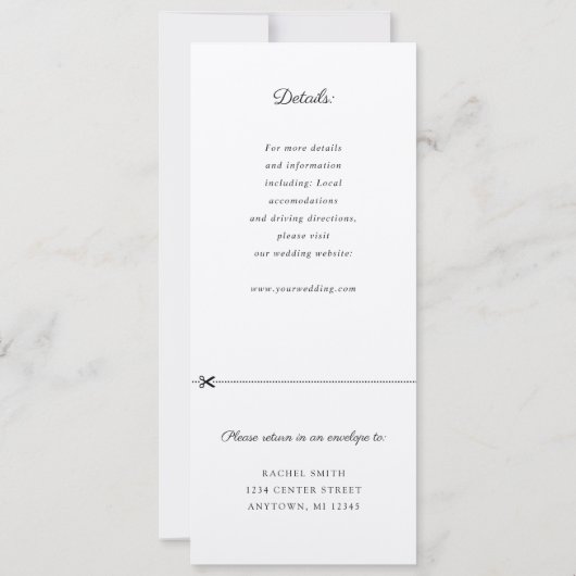 Kirschblüte Hochzeitseinladung w uAwg beigefügt Einladung (Rückseite)